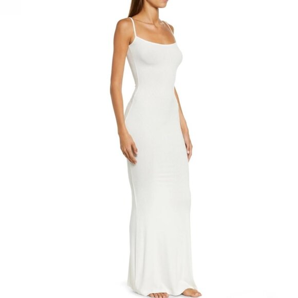 NWT Women's SKIMS Soft Lounge Long Slipdress in "Marble" LIMITED EDITION | Med. - Picture 4 of 14